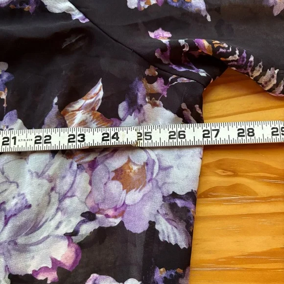 I Jeans by Buffalo Black Sheer Floral Blouse XL Bohemian Whimsigoth - Picture 11 of 13